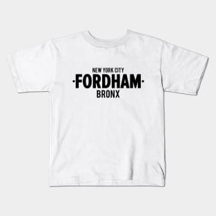 Fordham Bronx Modern Minimalistic Typography Design Kids T-Shirt